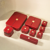 Source Factory Luxury Leather boxes packaging stitching jewellery box Custom logo jewellery boxes Bulk