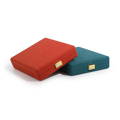 High-grade microfiber pearl box jewelry packaging box spot wholesale high-end jewelry set box