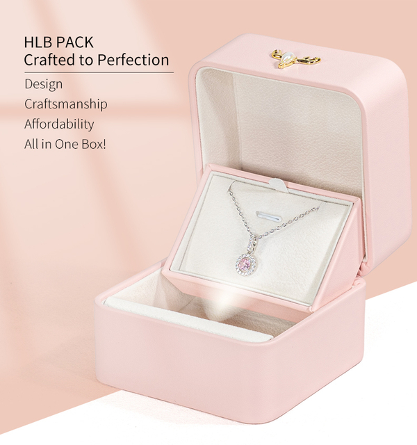 China Verified Factory LED light jewelry boxes packaging pu leather ring box led Custom logo jewellery boxes
