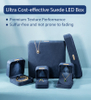 China Source Factory LED velvet jewelry boxes packaging Velvet jewellery box light Custom logo jewellery boxes