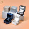 HLB ODM light up jewelry boxes unique leather ring box led customized jewelry box with light