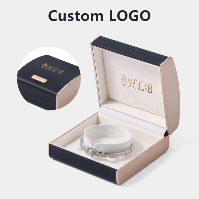 Factory ODM bulk bangle box packaging leather jewelry box packaging custom logo