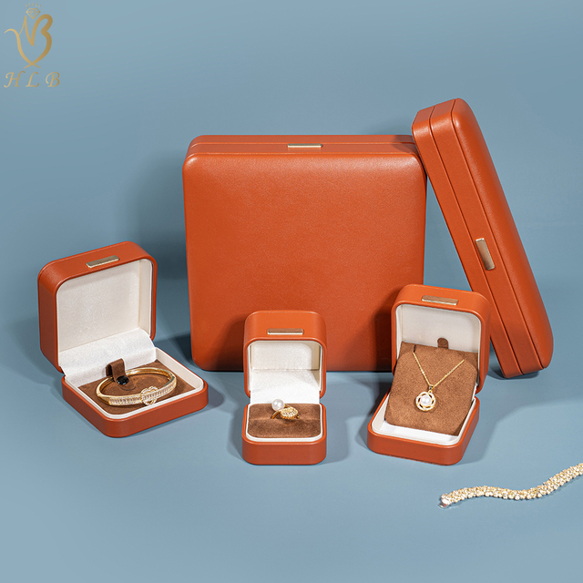 Guangdong Factory ODM Amazon luxury jewelry boxes packaging leather jewelry box high-end jewellery boxes