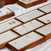 China factory HLB ODM wooden jewelry stand Jewellery Display wooden jewelry display trays custom logo