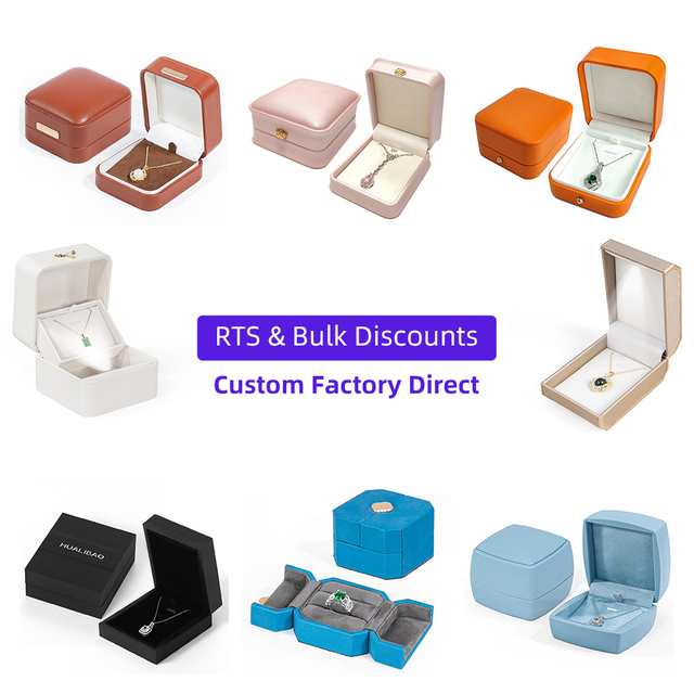 New Hot-sale Guangdong Factory luxury jewelry boxes packaging leather jewelry box high-end jewellery boxes