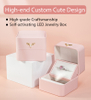 China Verified Factory LED light jewelry boxes packaging pu leather ring box led Custom logo jewellery boxes