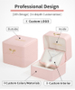 China Verified Factory LED light jewelry boxes packaging pu leather ring box led Custom logo jewellery boxes